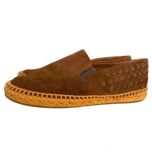 Bottega Veneta Intrecciato Suede Woven Espadrilles Mens 38 = US 5 Warm Tan EUC